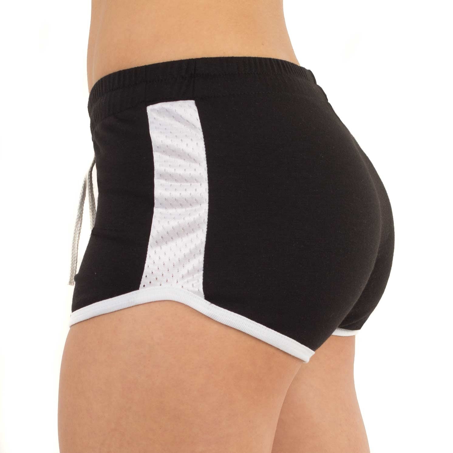 Contrast French Terry/Mesh Detail Shorts