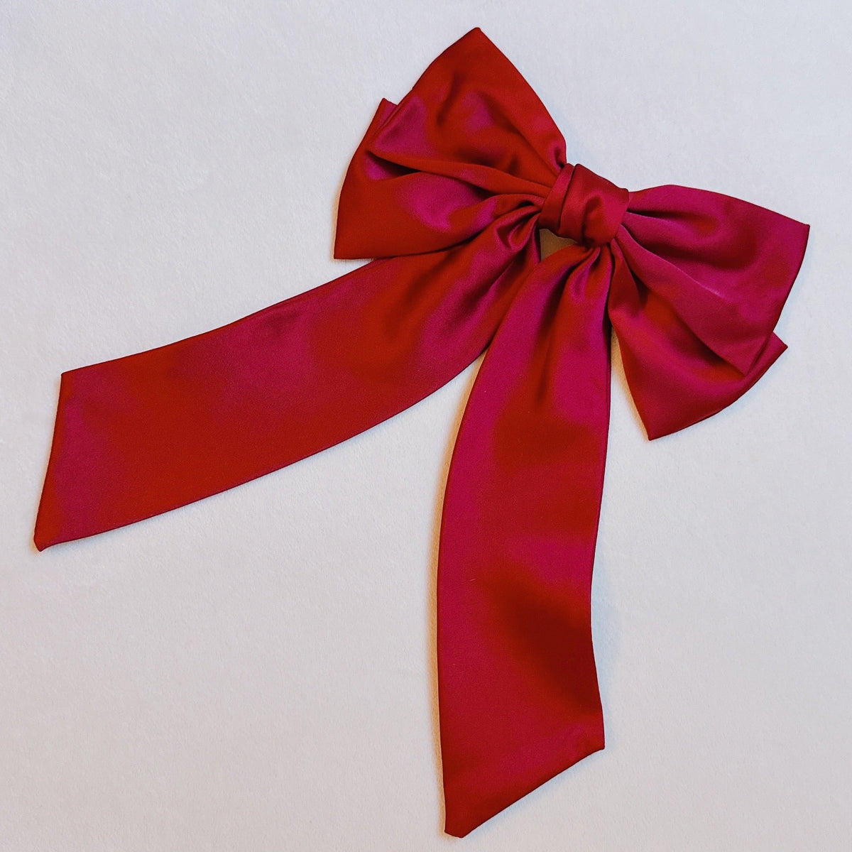 Doubled Satin Bow Hair Clip