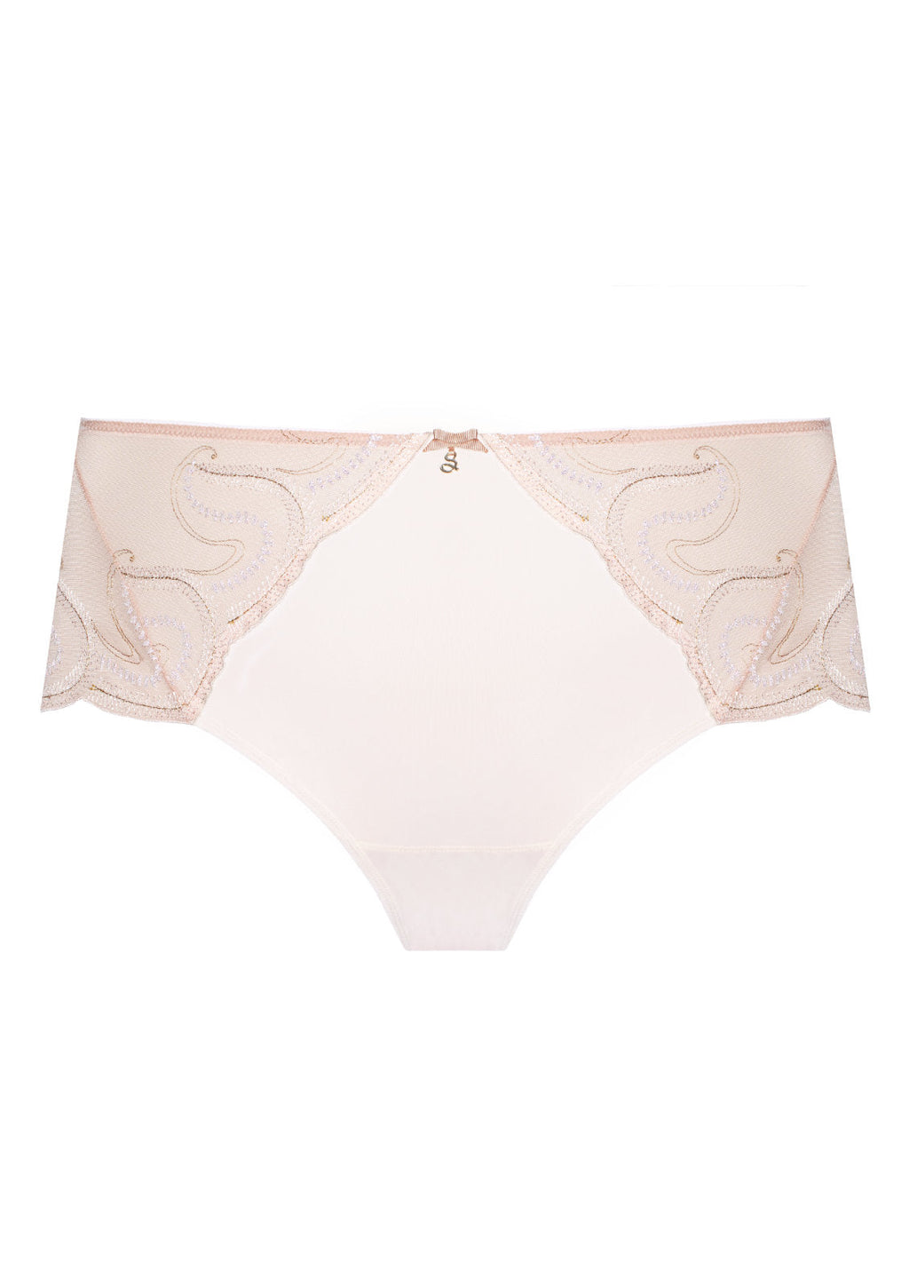 Classic Feather Embroidered Brief Panties