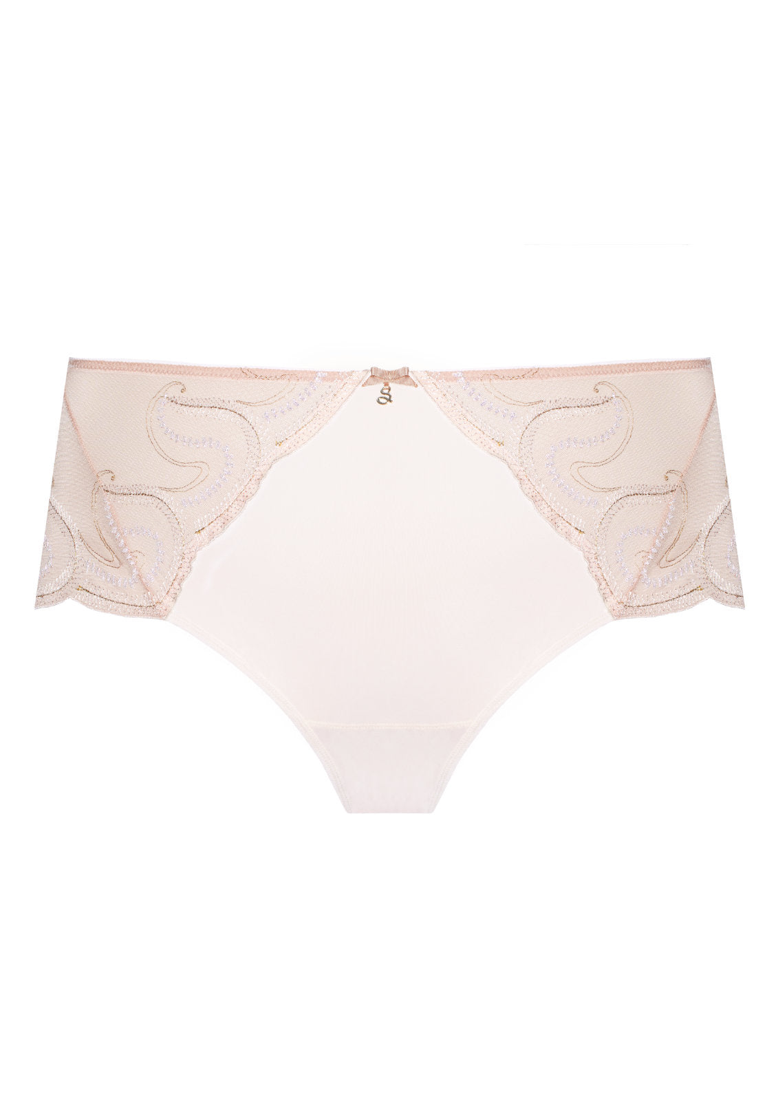 Classic Feather Embroidered Brief Panties