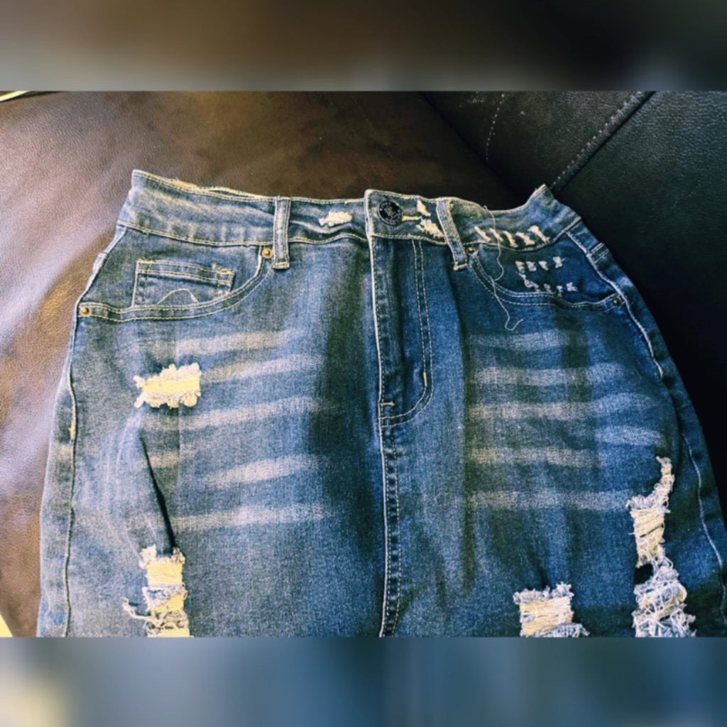 Faded Handmade Jean Shorts