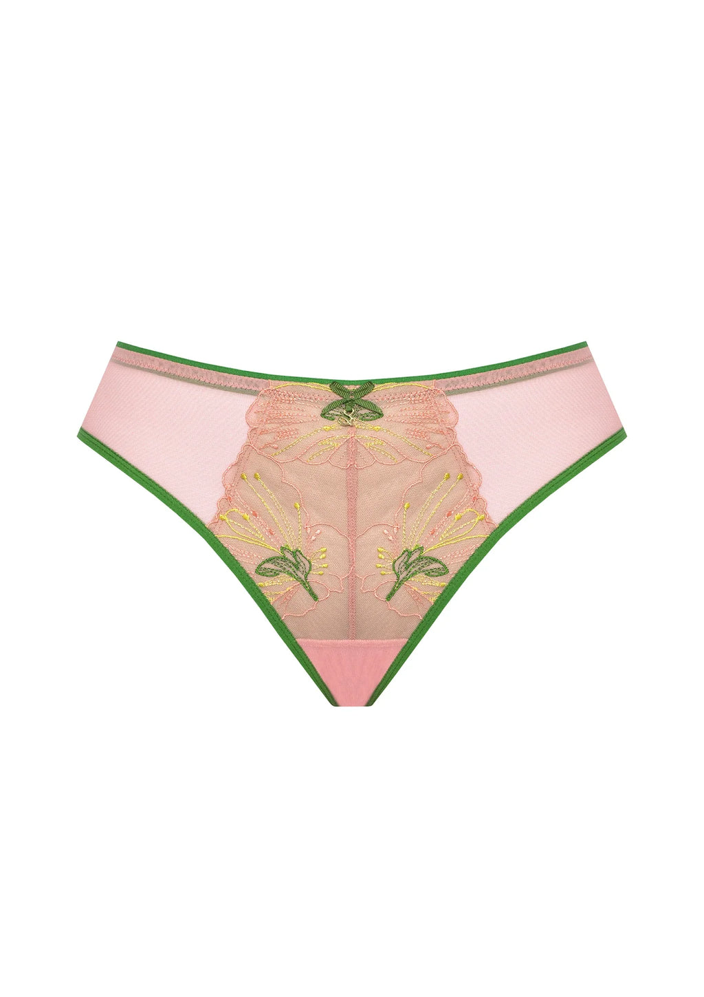 Low-Rise Hibiscus Sheer Brazilian Panty