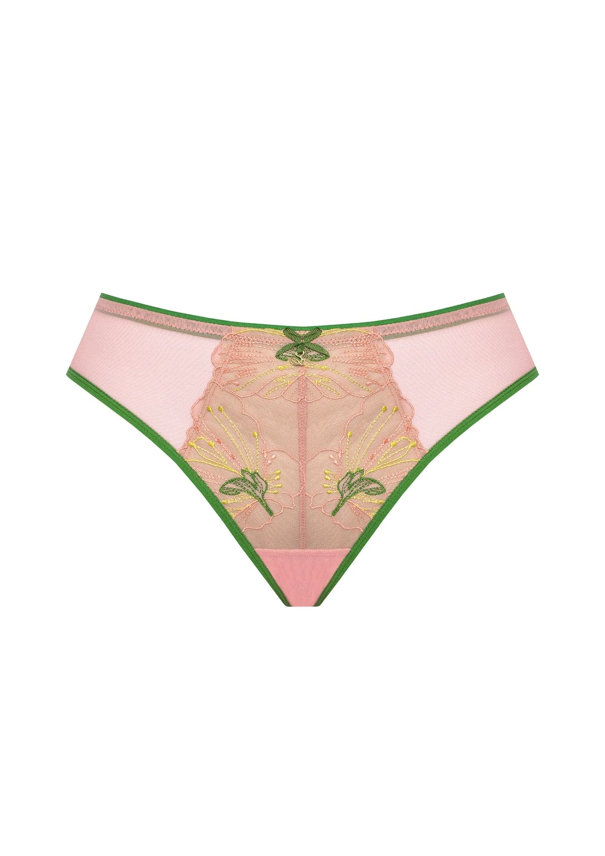 Low-Rise Hibiscus Sheer Brazilian Panty