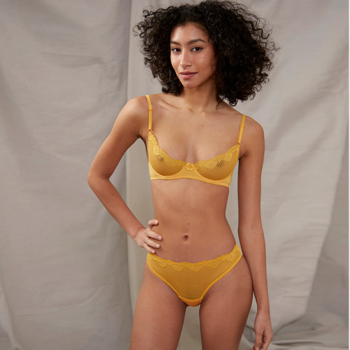 Soft Marigold Microfiber Thong Panty