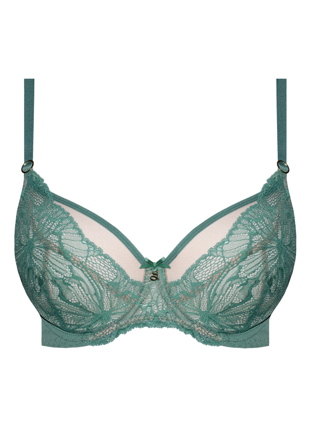 Sage Green Lace Plunge Bra