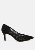 Stiletto Heel Lace Pumps