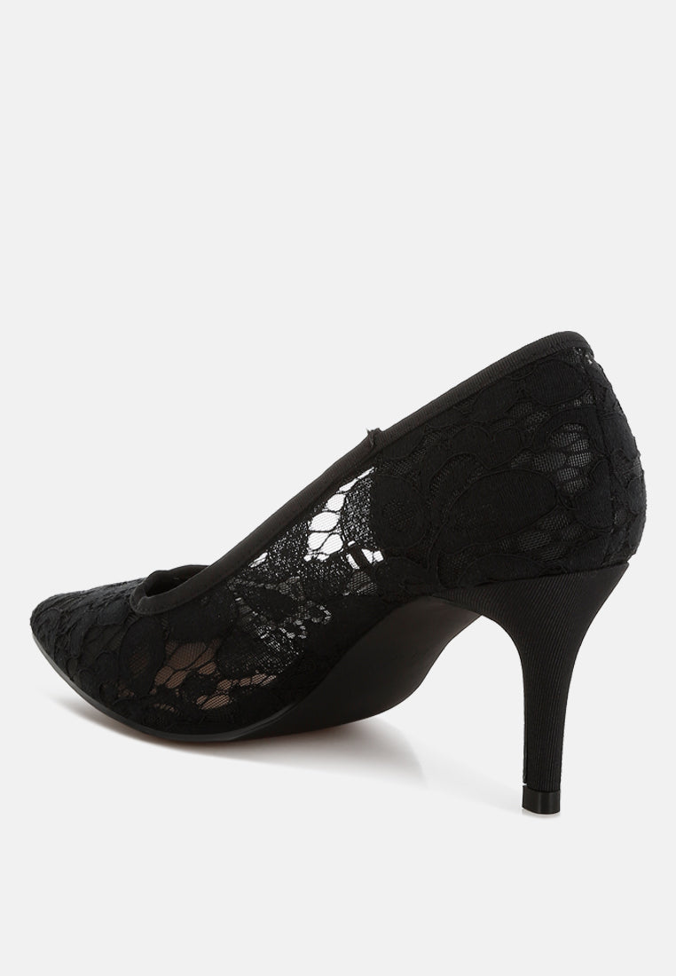 Stiletto Heel Lace Pumps