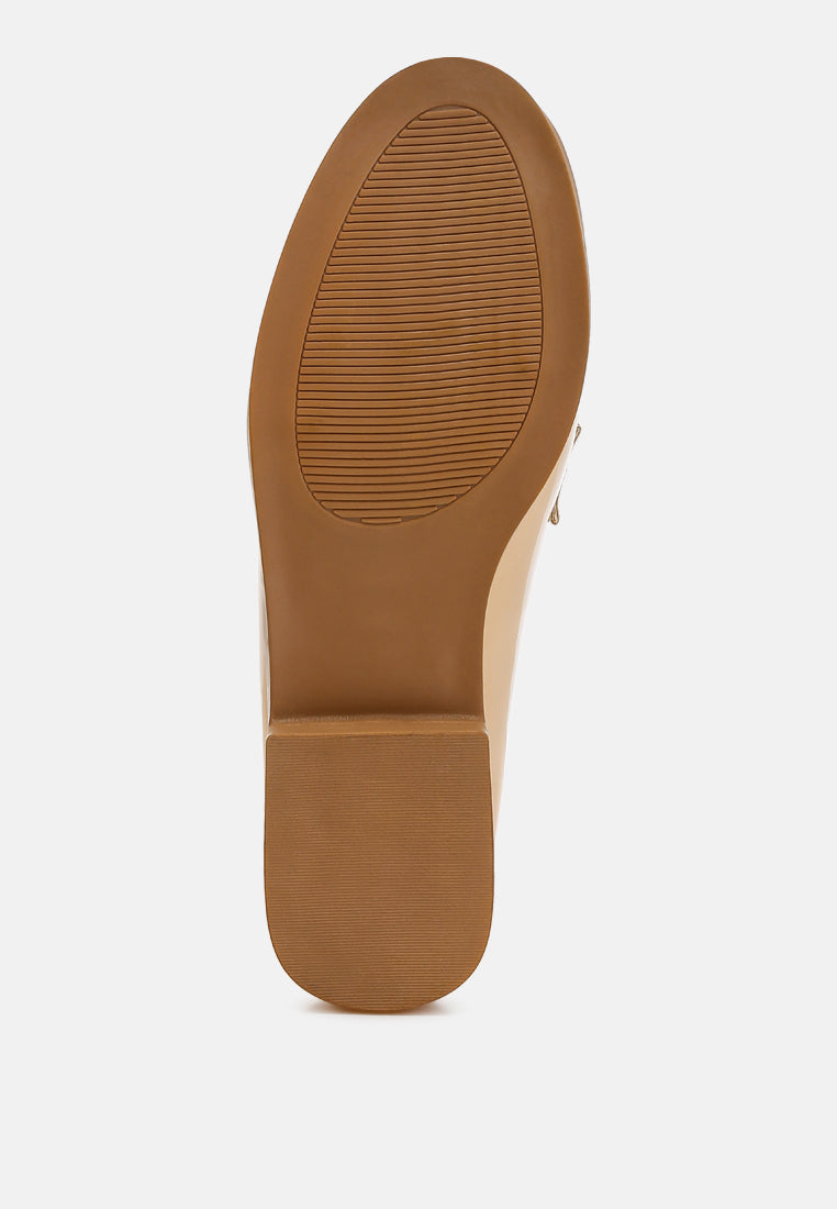 Penny Strap Patent Faux Leather Loafers