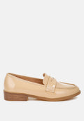 Penny Strap Patent Faux Leather Loafers