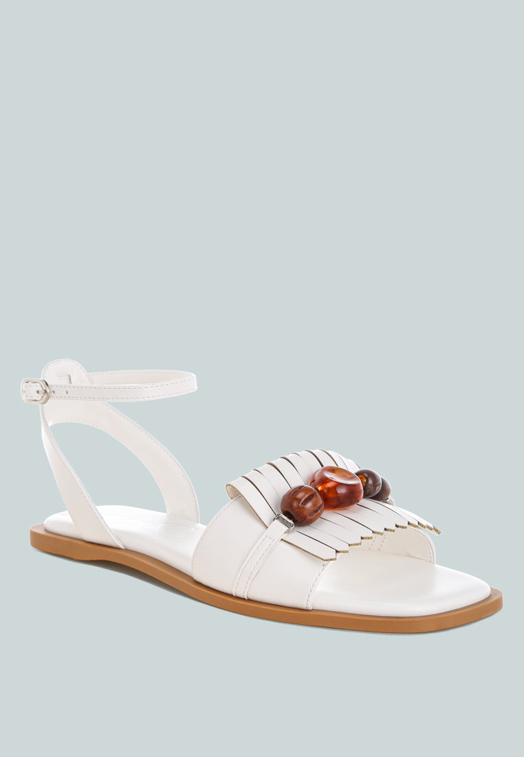 Beaded Bohemian Flat Sandals