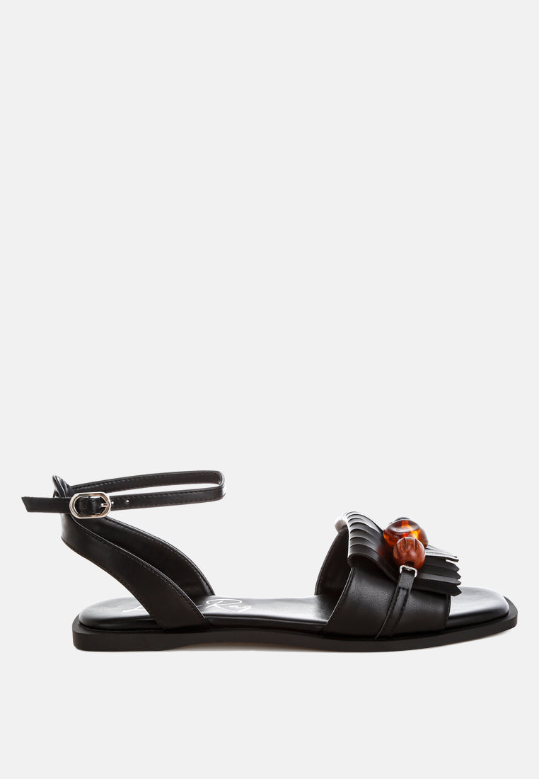 Beaded Bohemian Flat Sandals