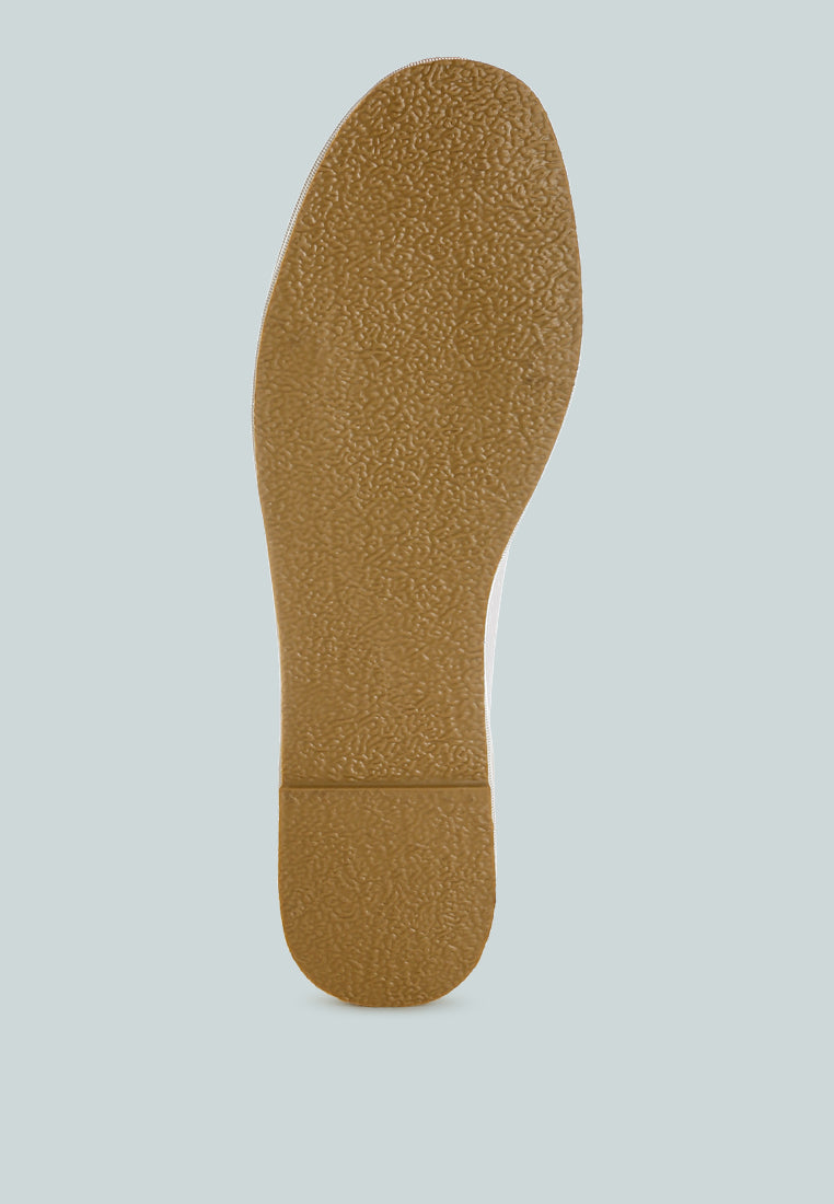 Round Toe Canvas Slip-On Loafers