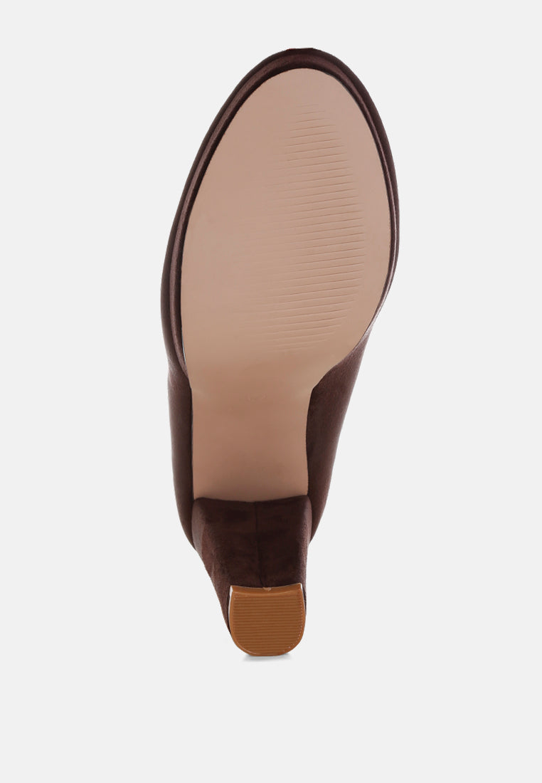 Simple Cushioned Block Heel Pumps