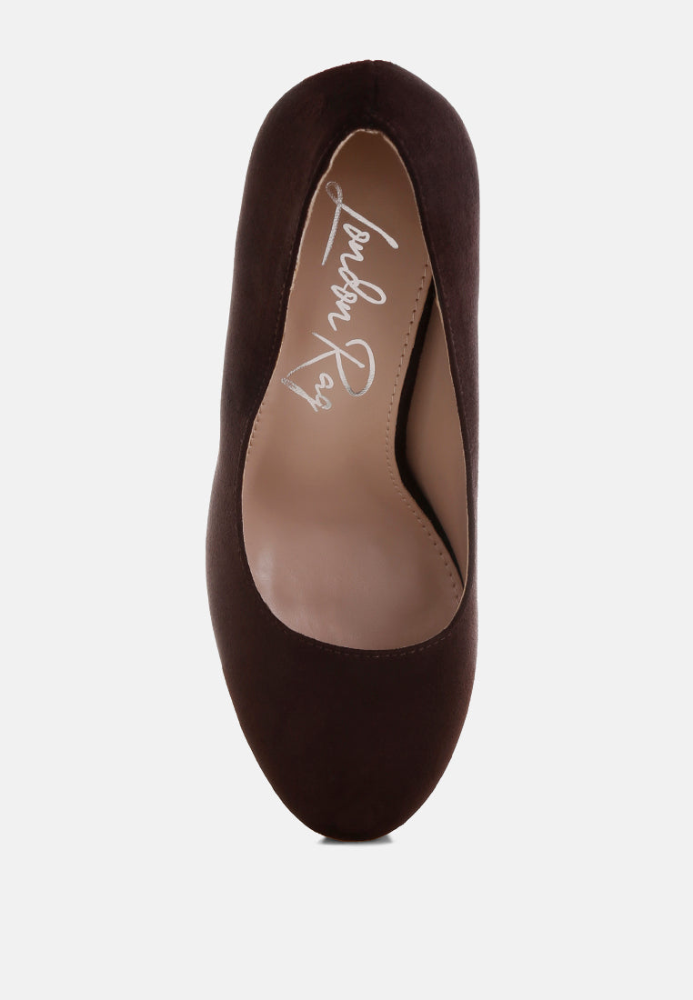 Simple Cushioned Block Heel Pumps