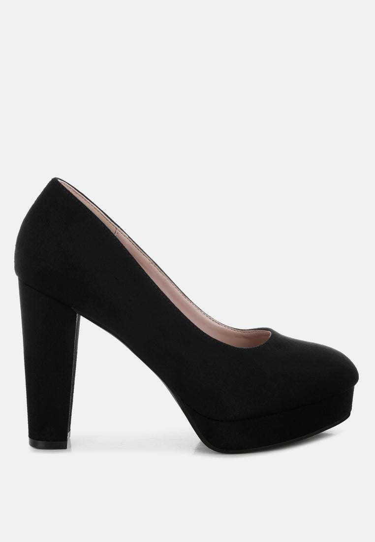 Simple Cushioned Block Heel Pumps