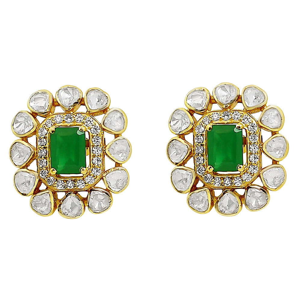 Royal Stud Earrings 18K Gold Plated Handmade Jewelry