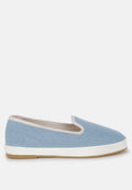 Blue Denim Slip On Loafers
