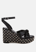 Moondot Embellished Wedge Heel Sandals
