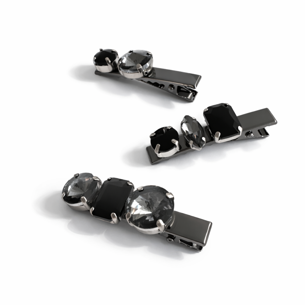 Radiant Gem Hair Clip Set – Luxe Sparkle