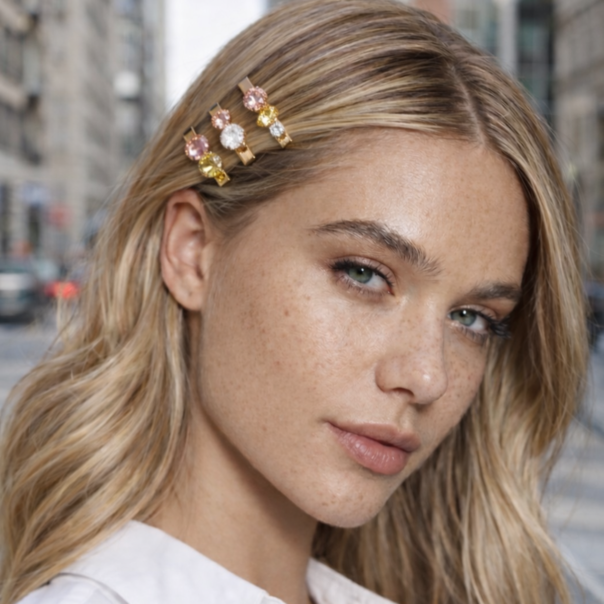Radiant Gem Hair Clip Set – Luxe Sparkle