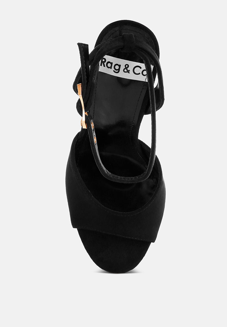 Diamante Encrusted Jewel Heel Sandals