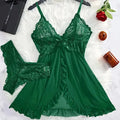 Exquisite 2 Pc Lace Night Gown Set