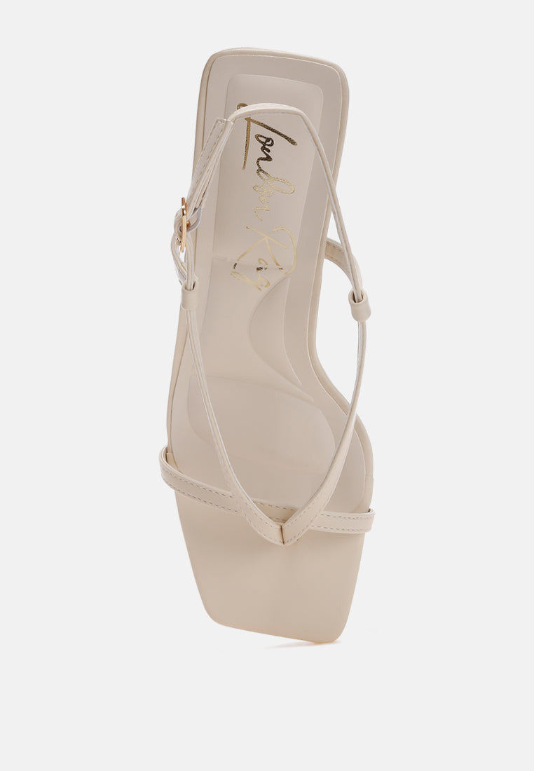 Slingback Stilletto Heel Thong Sandals