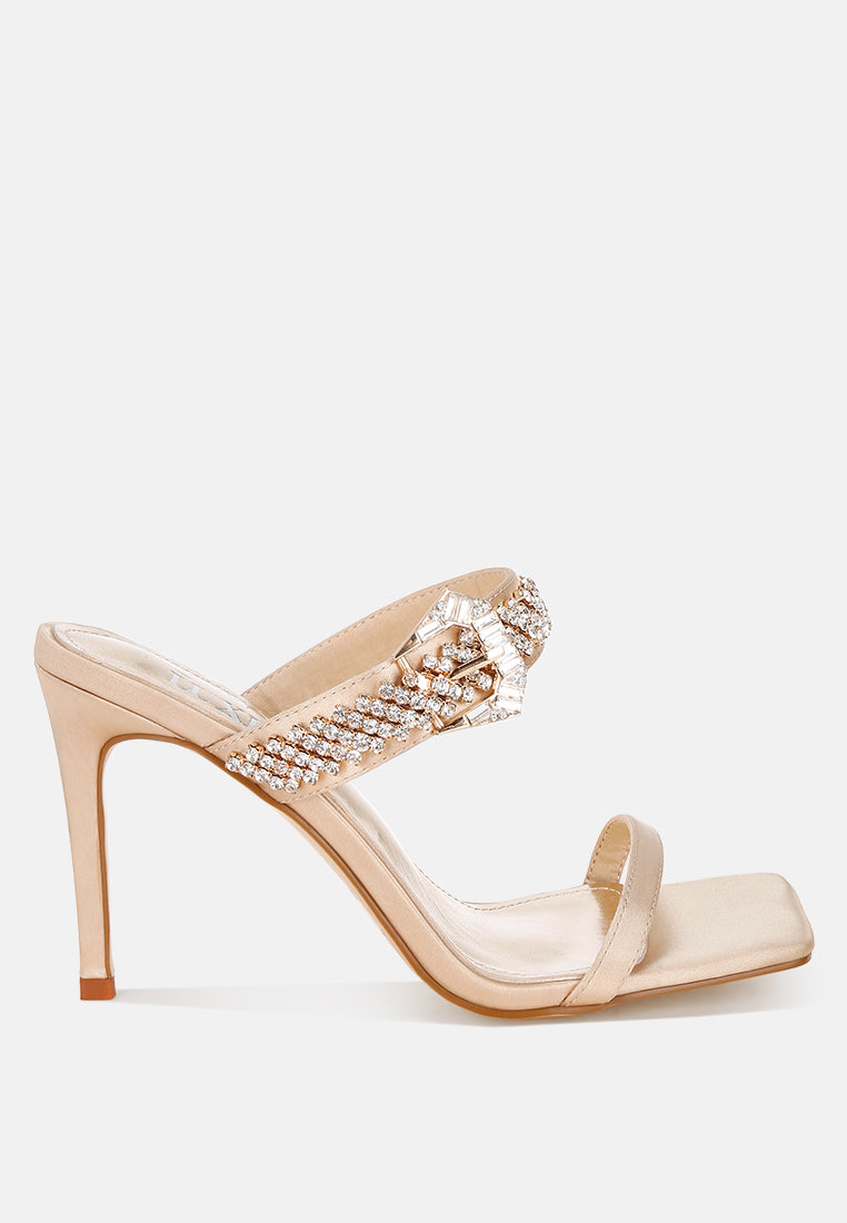 Diamante Slip On Sandals