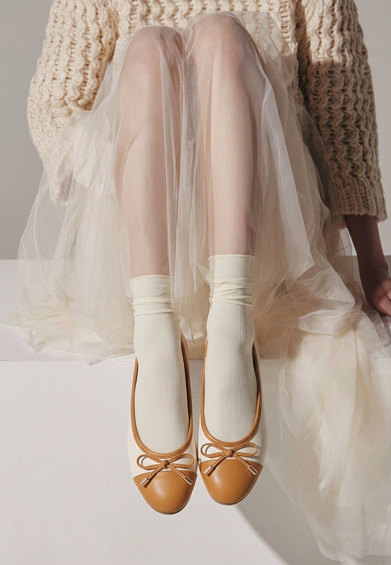 Two Tone Ballet Flats