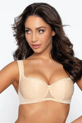 Beige Push Up Balconette Bra