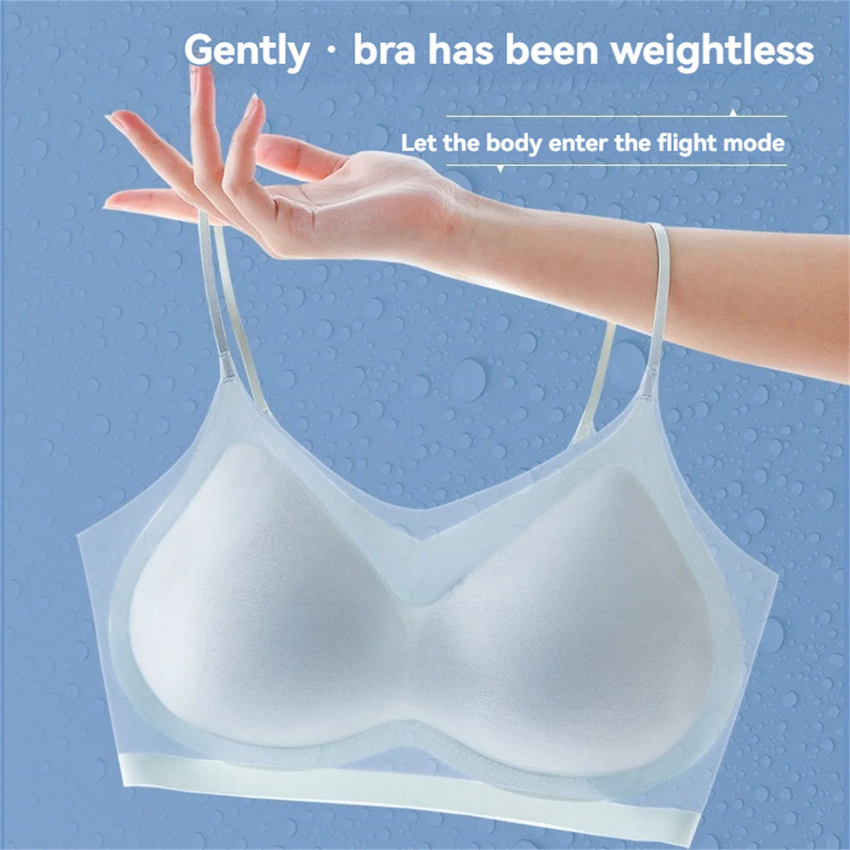 Seamless Breathable Ice Silk Back Halter Bra