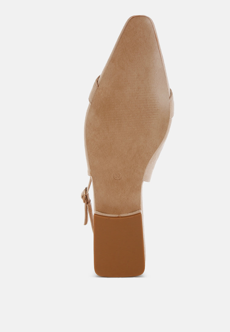 Pearl-Studded Horsebit Rich Microfiber Flats