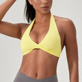 Strappy Open Back Halter Bra