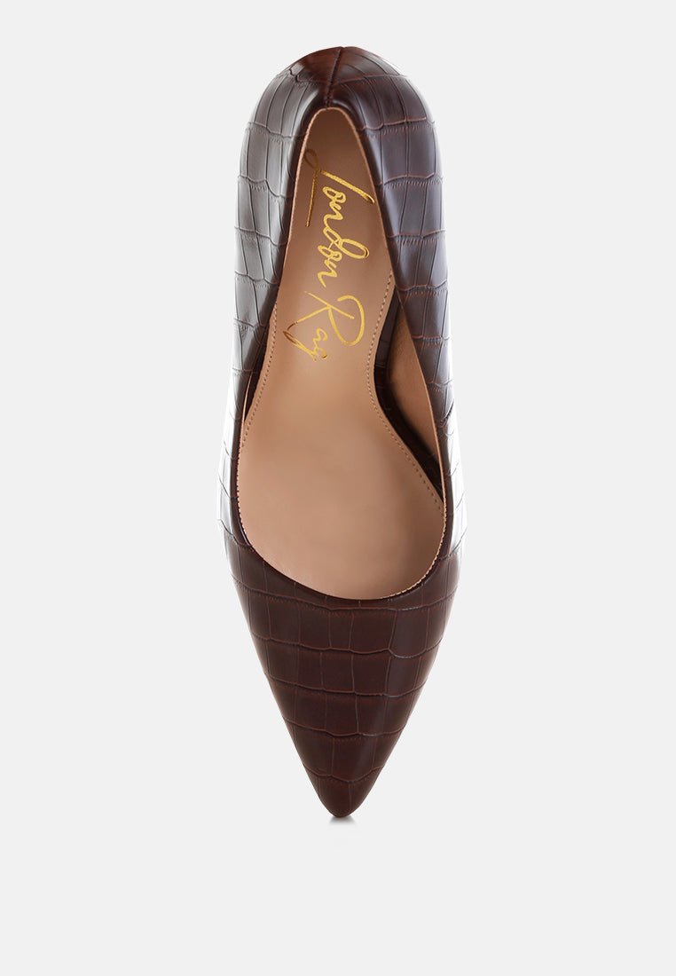 Sleek Pointed Toe Block Heel Pumps