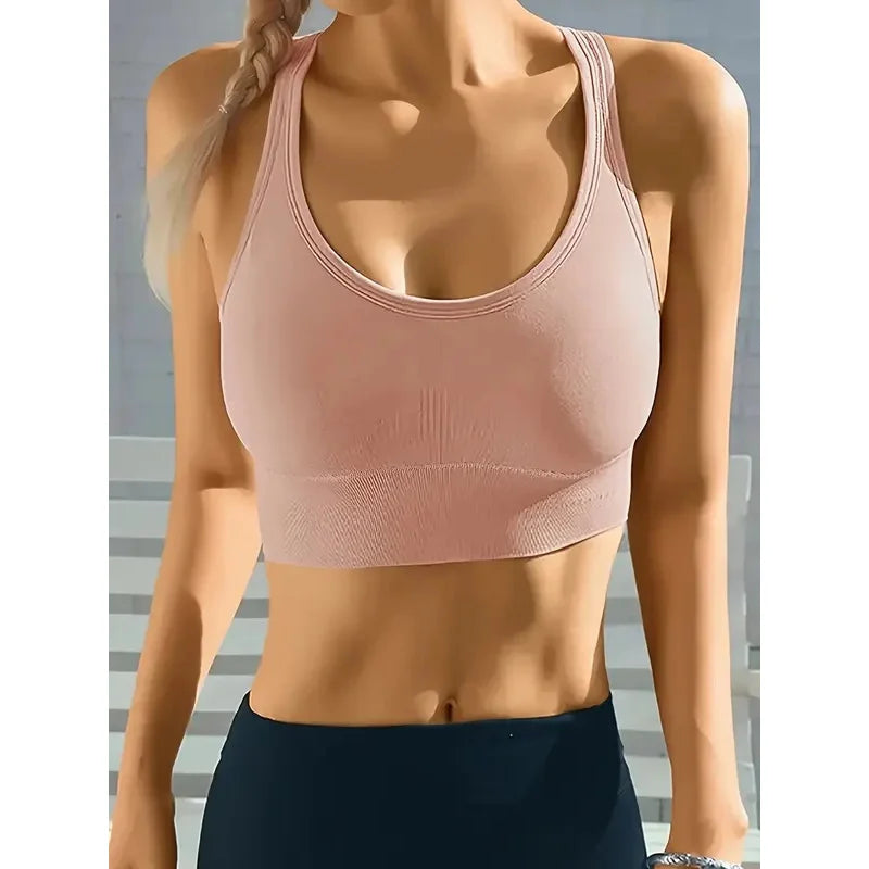 Seamless Comfy & Breathable Push Up  Sports Bra