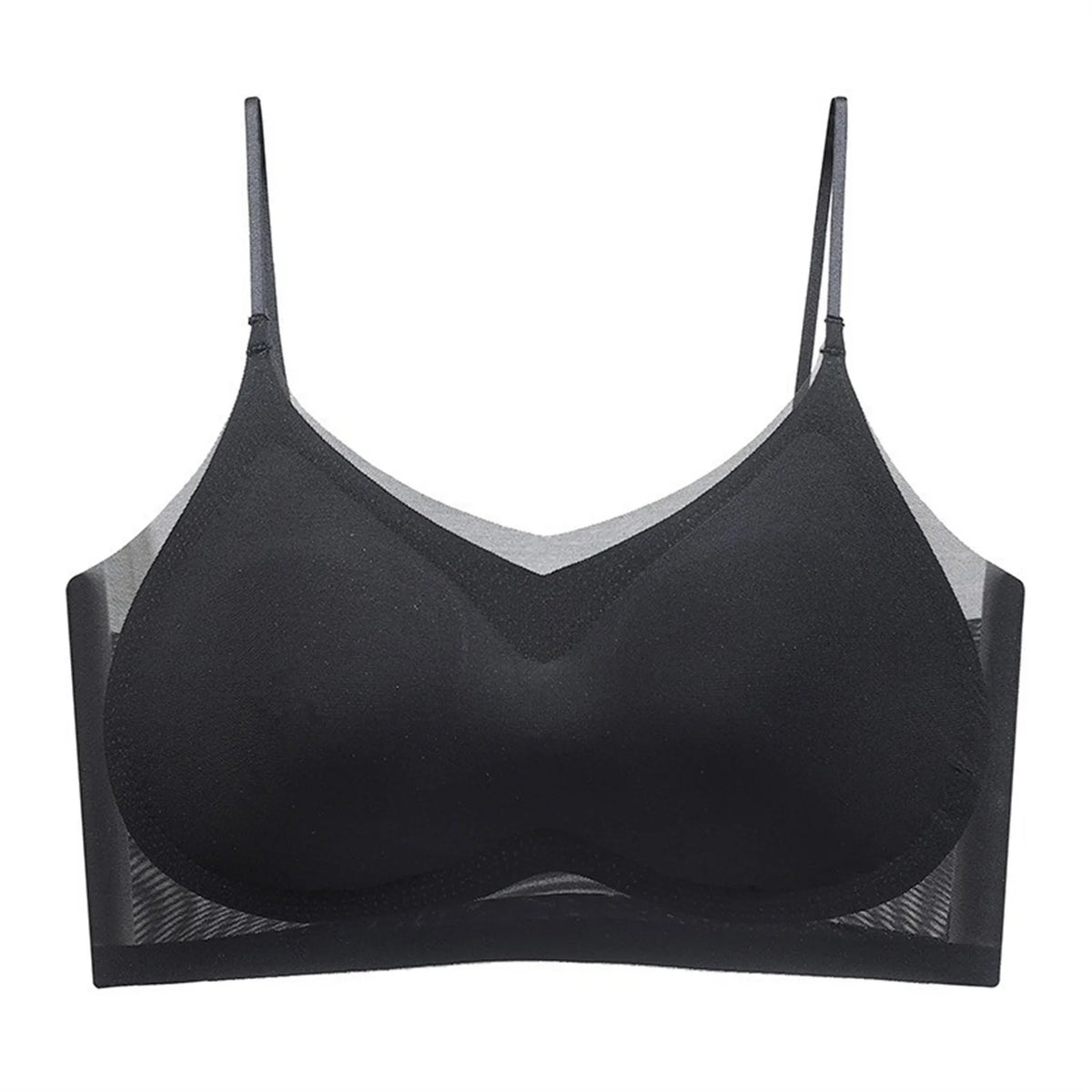 Seamless Breathable Ice Silk Back Halter Bra