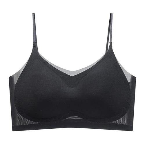 Seamless Breathable Ice Silk Back Halter Bra