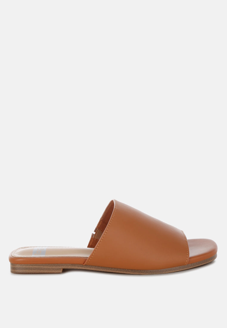 Everyday Square Toe Leather Slip-On Flats