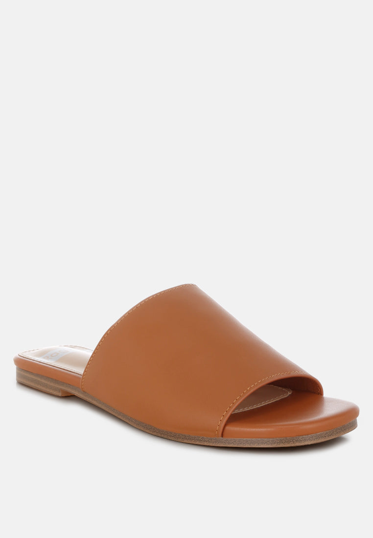 Everyday Square Toe Leather Slip-On Flats