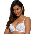 White Floral Lace Plunge Bra