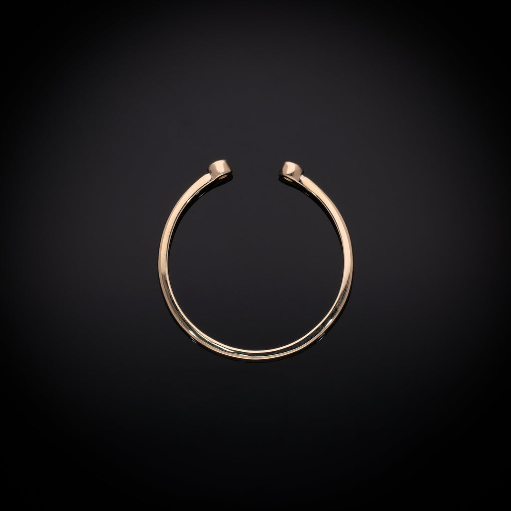 Classic 14K Gold Diamond Gap Ring