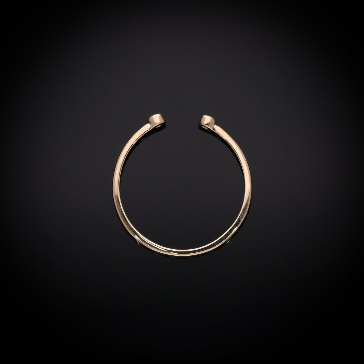 Classic 14K Gold Diamond Gap Ring