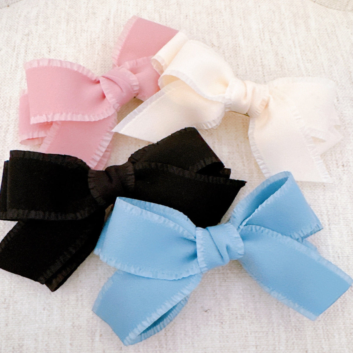 Triple Bowed Pretty Edges Hair Clip-2