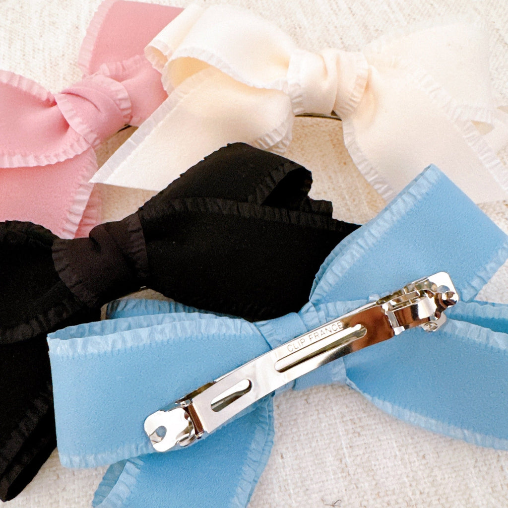 Triple Bowed Pretty Edges Hair Clip-3