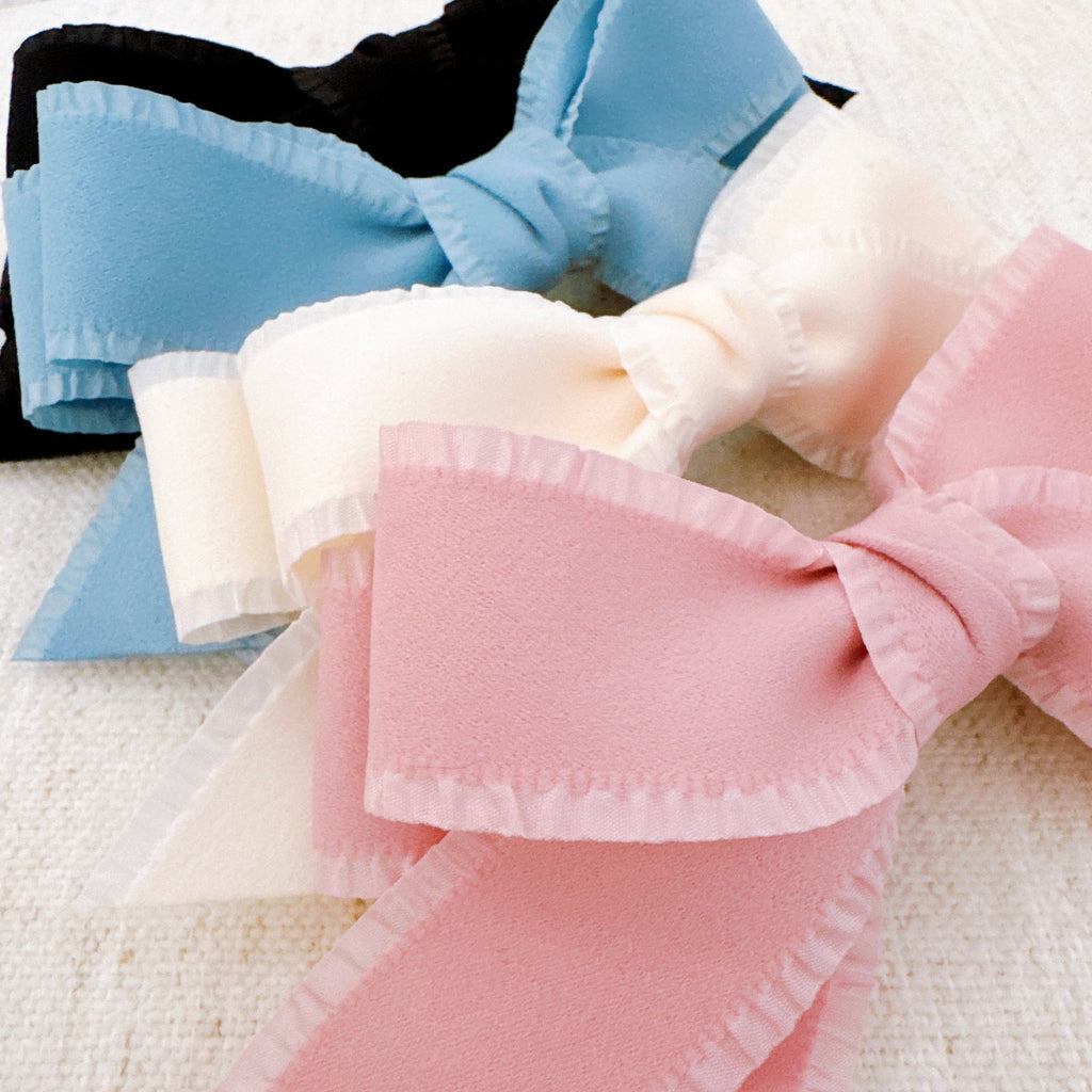 Triple Bowed Pretty Edges Hair Clip-0