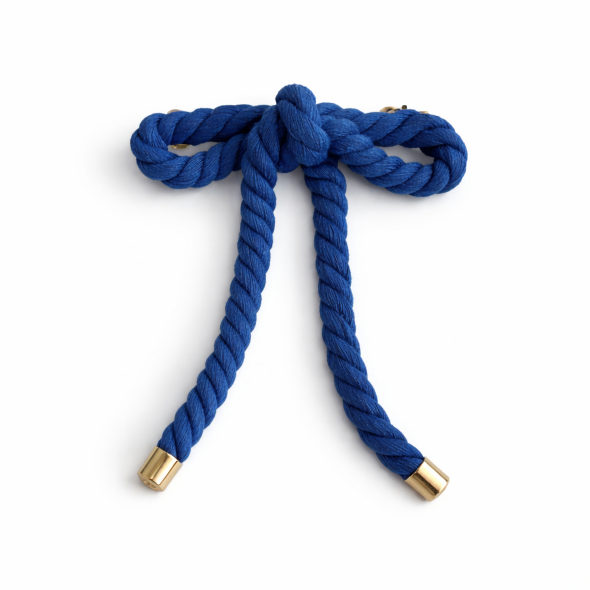 Nautical And Preppy Rope Bow Hair Barrette Clip