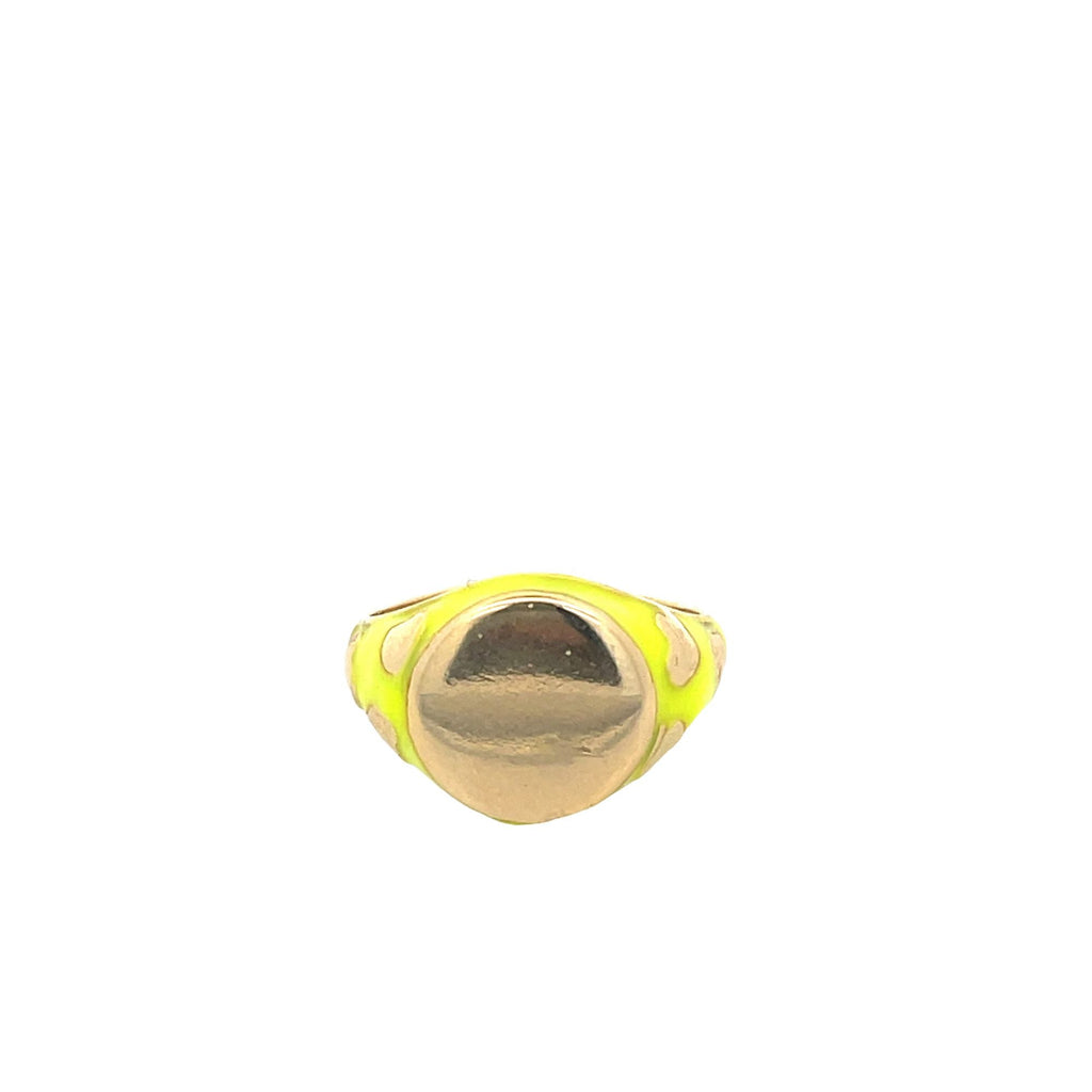 Adjustable 18K Gold-Filled Enamel Rings