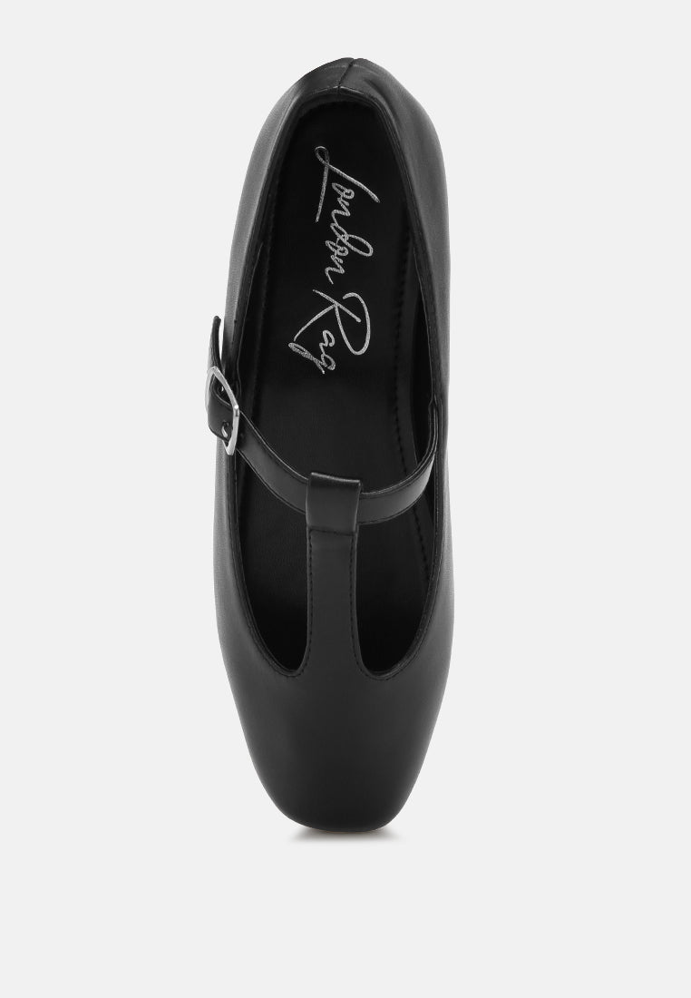 Cushioned Buckle Ballerina Flats