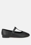 Cushioned Buckle Ballerina Flats