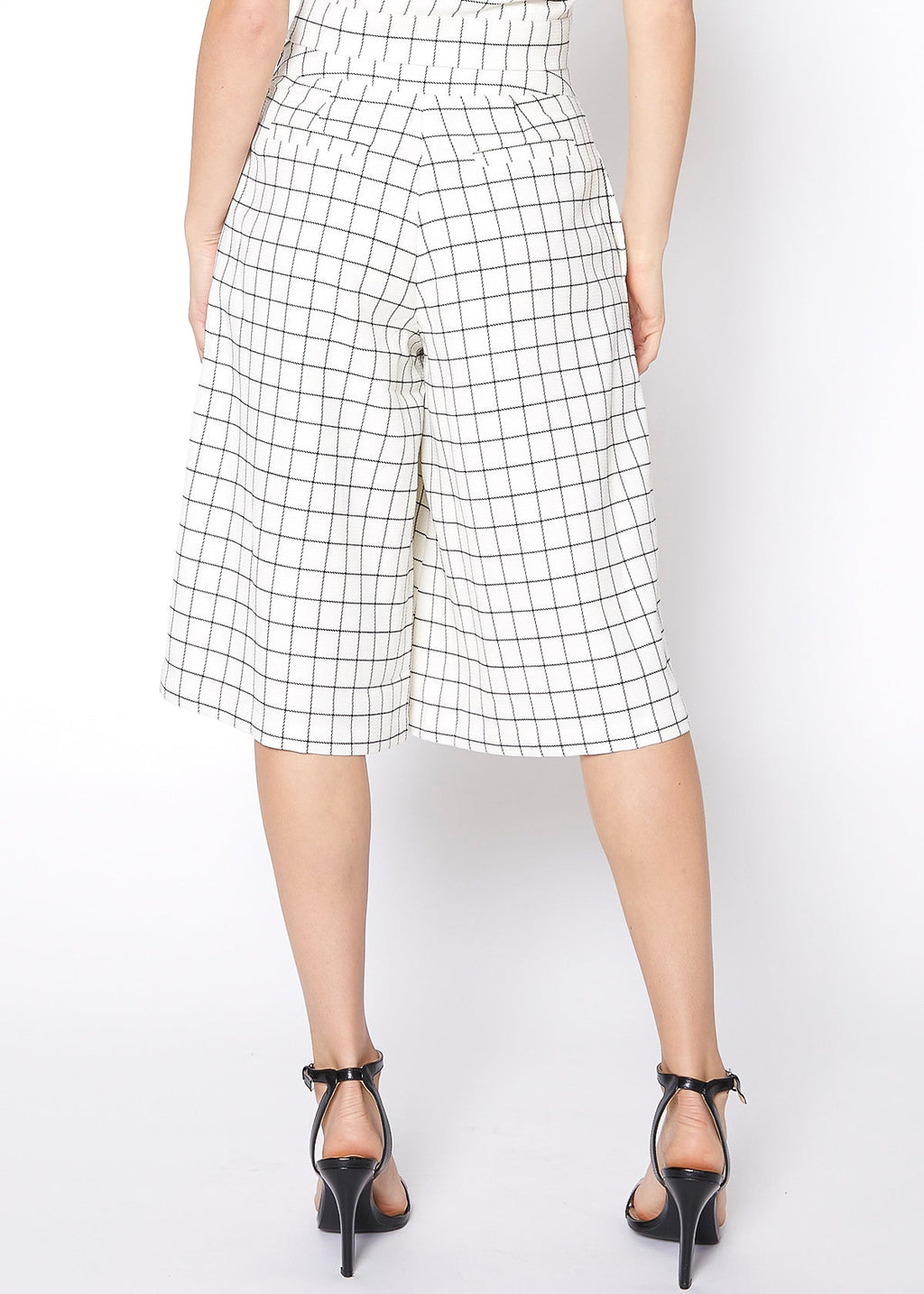 Comfy Wide Leg Pants In Square Jacquard